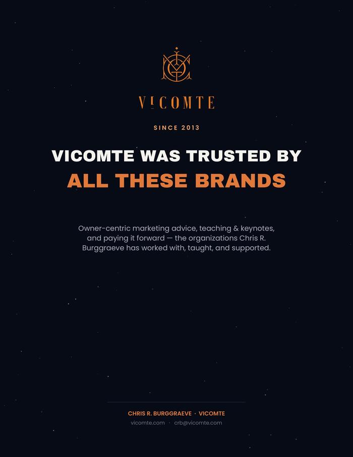Vicomte — Trusted By All These Brands cover