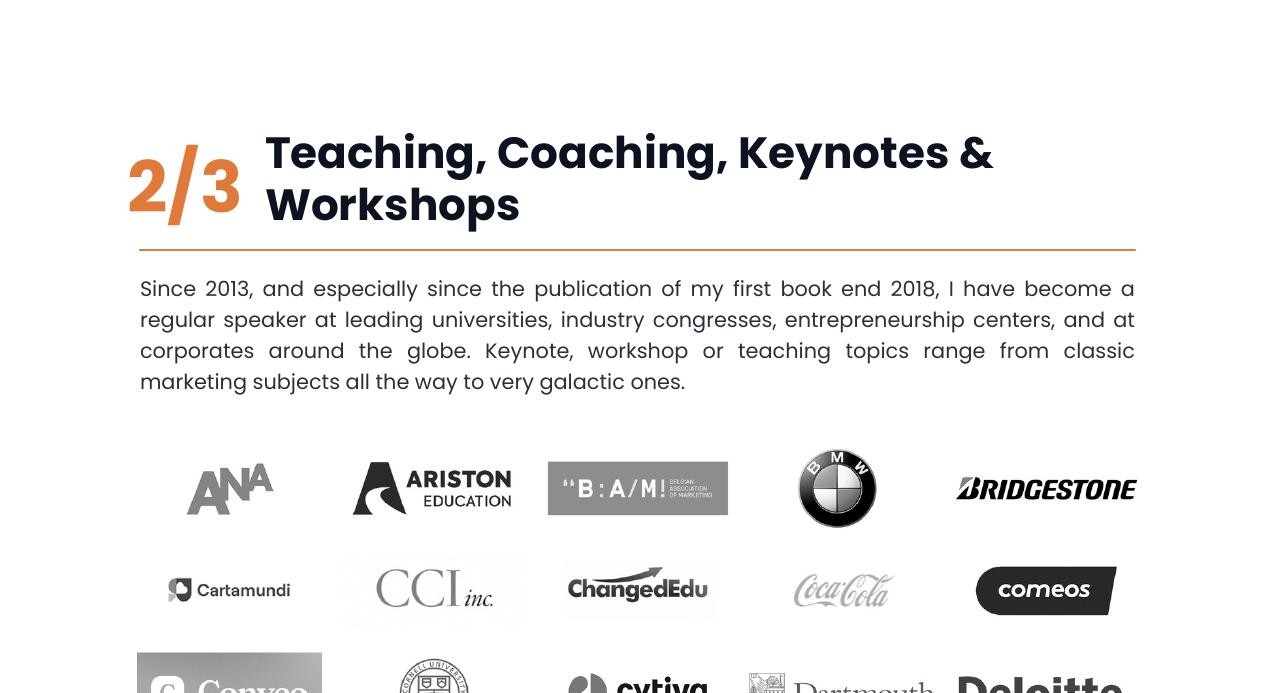 Teaching, Coaching, Keynotes & Workshops — client logos